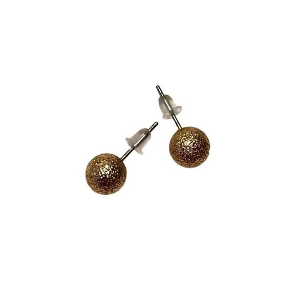 🤯5/$20🤯 Dainty Gold Tone Ball Stud Earrings - Picture 3 of 3